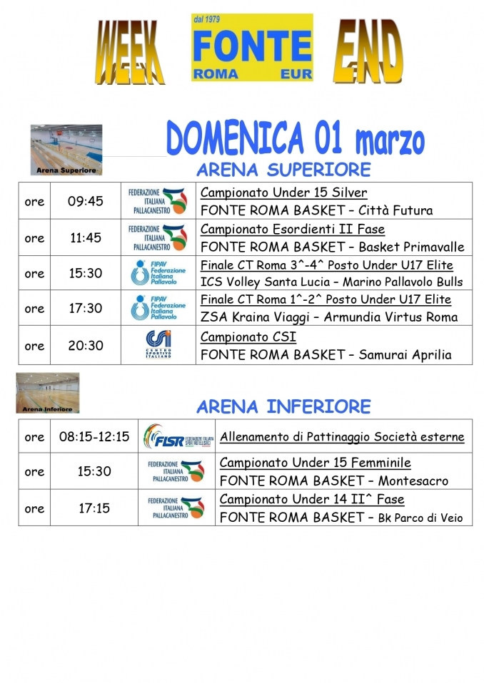  - A.P.D. Fonte Roma Eur